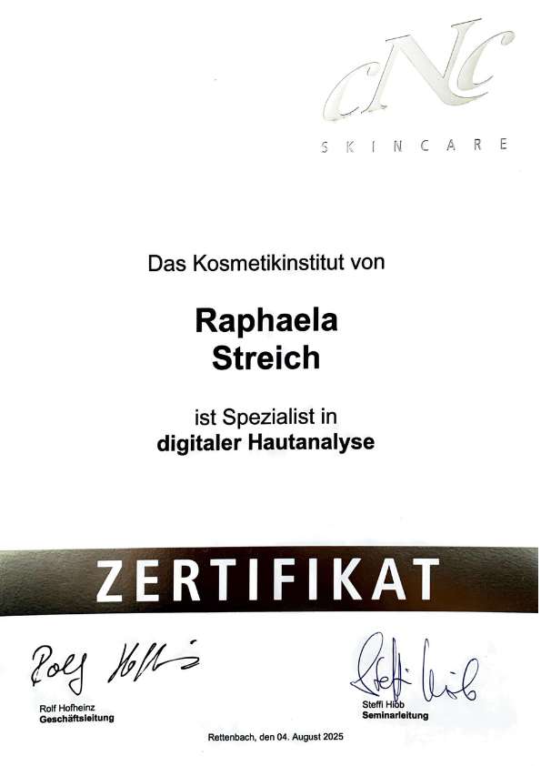 Zertifikat Digitale Hautanalyse